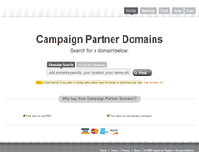 Tablet Screenshot of domains.campaignpartner.com